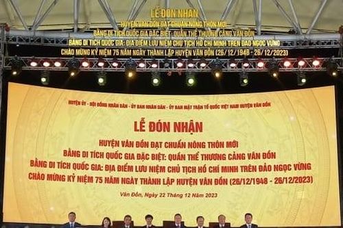 Huyện đảo Quảng Ninh đón nhận chuẩn nông thôn mới