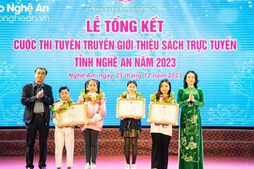 Trao giải thưởng Cuộc thi Tuyên truyền giới thiệu sách trực tuyến tỉnh Nghệ An năm 2023