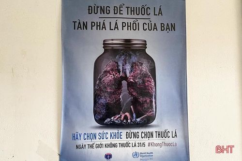 'Nói không với hút thuốc lá' trong bệnh viện ở Đức Thọ