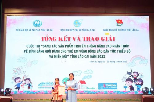 Trao giải Cuộc thi 'Sáng tác sản phẩm truyền thông nâng cao nhận thức về bình đẳng giới cho trẻ em vùng dân tộc thiểu số và miền núi'