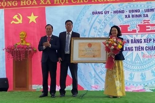 Đón Bằng xếp hạng Di tích lịch sử cấp tỉnh Nghĩa trủng làng Tiên Châu