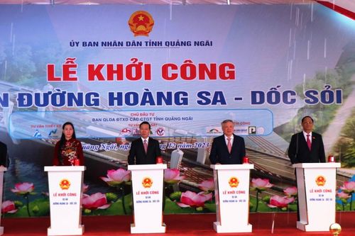 Quảng Ngãi: Khởi công Dự án đường Hoàng Sa-Dốc Sỏi 3.500 tỷ đồng