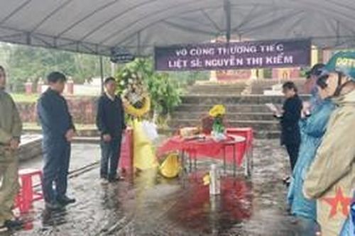 Quảng Ngãi: Di dời hài cốt nữ Liệt sĩ du kích về Nghĩa trang sau 56 năm hy sinh