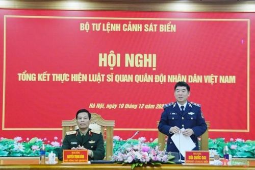 Bộ tư lệnh Cảnh sát biển tổng kết thực hiện Luật sĩ quan Quân đội nhân dân Việt Nam