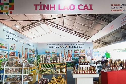 Sản phẩm OCOP Lào Cai trưng bày tại Chương trình 'Tinh hoa làng nghề và đặc sản vùng miền năm 2023'