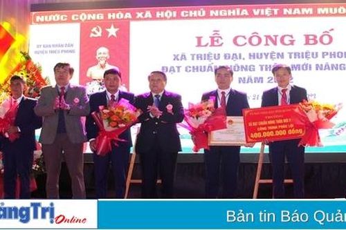 Xã Triệu Đại nhận bằng đạt chuẩn nông thôn mới nâng cao