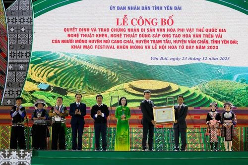 Yên Bái: Công bố quyết định và đón nhận chứng nhận 2 Di sản văn hóa phi vật thể quốc gia