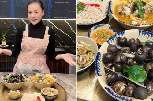 Phương Oanh chăm chỉ vào bếp trổ tài nấu toàn món ngon, bật mí làm món ốc luộc ấm trời Đông