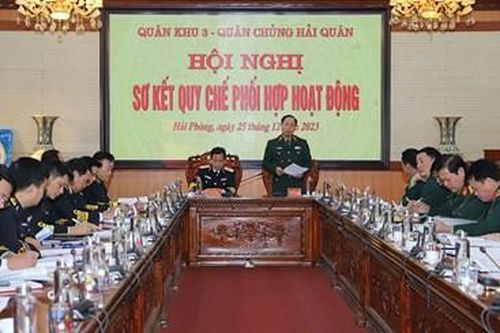 Quân khu 3 và Quân chủng Hải quân tăng cường phối hợp hoạt động trao đổi thông tin