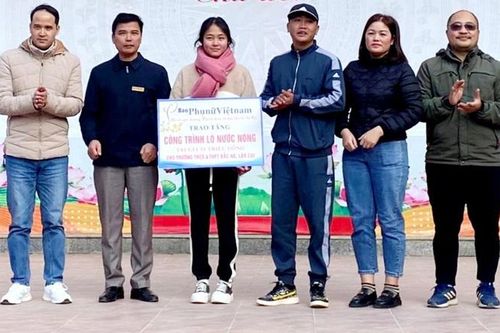 Báo PNVN kết nối tài trợ công trình lò nước nóng cho học sinh vùng cao