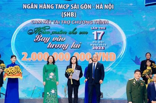 SHB ủng hộ 2 tỷ đồng góp phần mang đến 'mùa xuân cho em' nhân dịp Tết Giáp Thìn