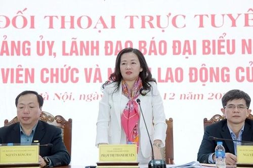 Đảng ủy, Lãnh đạo Báo Đại biểu Nhân dân đối thoại với cán bộ, viên chức và người lao động