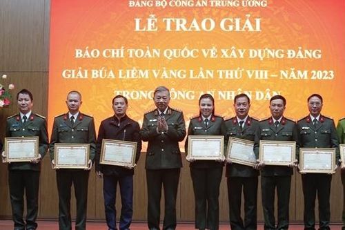 Trao giải Báo chí về xây dựng Đảng năm 2023 trong CAND