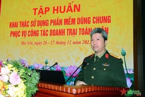Tập huấn khai thác, sử dụng phần mềm dùng chung phục vụ công tác doanh trại
