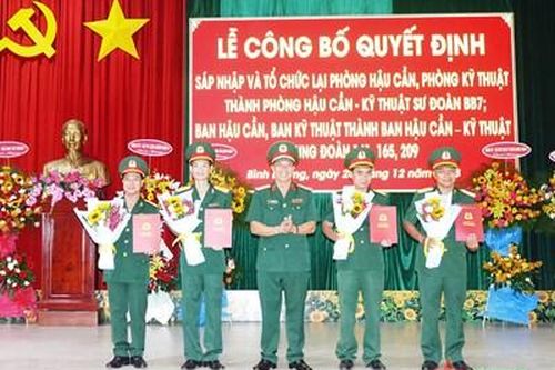 Sư đoàn 7 (Quân đoàn 4) sáp nhập và tổ chức lại cơ quan hậu cần-kỹ thuật