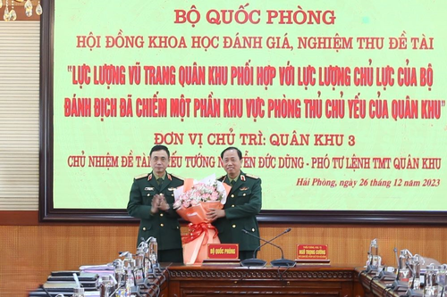 Bộ Quốc phòng đánh giá, nghiệm thu đề tài lực lượng vũ trang Quân khu phối hợp tác chiến đánh địch