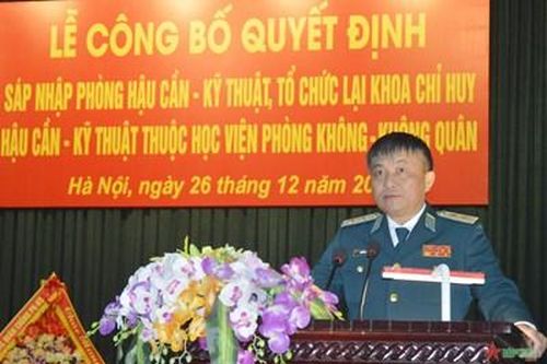 Học viện Phòng không-Không quân: Công bố quyết định sáp nhập và tổ chức lại một số cơ quan