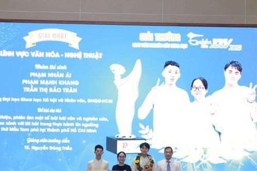 'Hát văn trong thực hành tín ngưỡng thờ Mẫu Tam phủ' của nhóm sinh viên Nhân văn đoạt giải Nhất Giải thưởng Euréka 2023