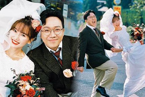 Hari Won tung bộ ảnh cưới đặc biệt, Trấn Thành: '8 năm yêu em, 7 năm làm chồng em, 6 làm osin của em!'