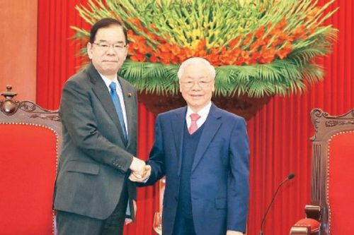 Tổng Bí thư Nguyễn Phú Trọng tiếp Đoàn đại biểu Đảng Cộng sản Nhật Bản