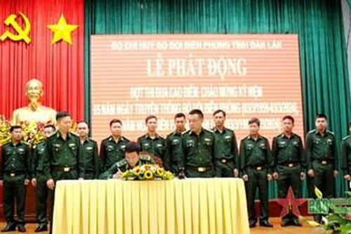 Bộ đội Biên phòng tỉnh Đắk Lắk phát động phong trào thi đua xây dựng 'Chi bộ bốn tốt', 'Đảng bộ cơ sở bốn tốt'