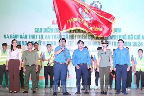 Thanh niên TP HCM ra quân phòng, chống tội phạm, đảm bảo trật tự dịp Tết 2024