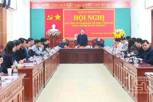 TP. Thái Nguyên: Lấy phiếu tín nhiệm đối với Bí thư và Phó Bí thư Thành ủy