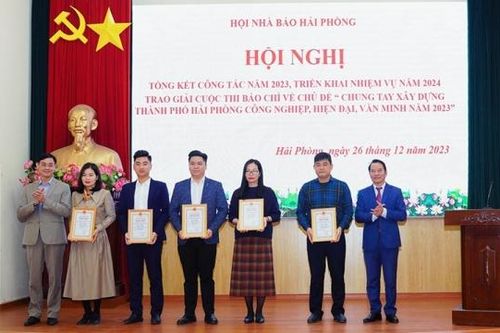 Báo Xây dựng đạt giải báo chí 'Chung tay xây dựng thành phố Hải Phòng công nghiệp, hiện đại, văn minh'