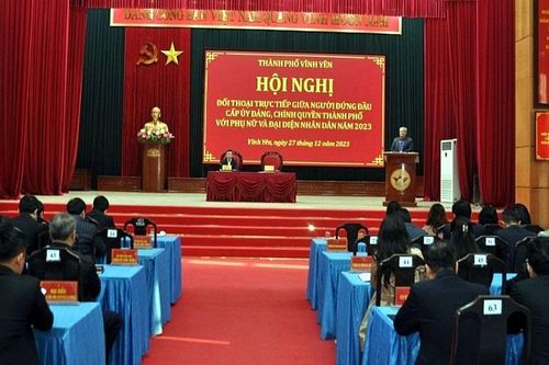 Vĩnh Phúc: Đối thoại trực tiếp giữa người đứng đầu cấp ủy Đảng, chính quyền thành phố Vĩnh Yên với phụ nữ và đại diện nhân dân