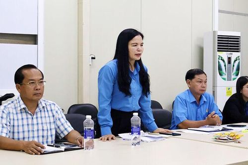 Liên đoàn Lao động tỉnh khảo sát tình hình doanh nghiệp tại Khu công nghiệp Bình Hòa