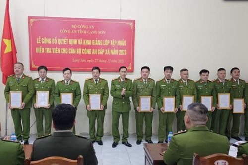 Tập huấn và bổ nhiệm 186 điều tra viên Công an cấp xã ở Lạng Sơn