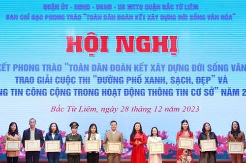 Bắc Từ Liêm: 98,5% tổ dân phố đạt danh hiệu 'Tổ dân phố văn hóa'