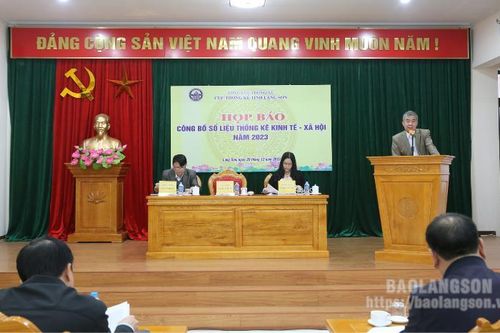 Họp báo công bố số liệu thống kê kinh tế – xã hội tỉnh Lạng Sơn năm 2023