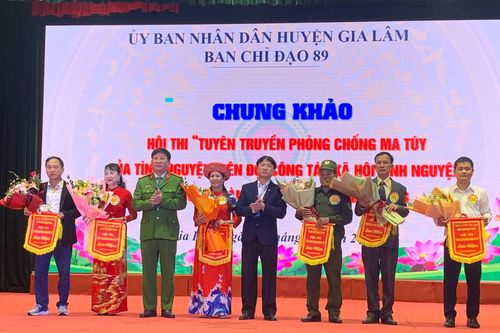 Sôi nổi Hội thi 'Tuyên truyền phòng, chống ma túy' của tình nguyên viên Đội Công tác xã hội huyện Gia Lâm
