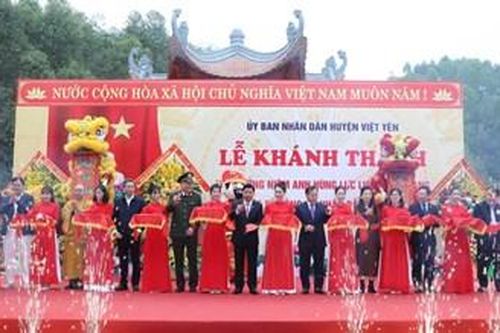 Bắc Giang: Khánh thành Khu tưởng niệm Anh hùng Lực lượng vũ trang nhân dân - nữ liệt sĩ Cao Kỳ Vân