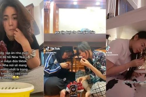 Trào lưu ăn nho trong đêm Giao thừa được giới trẻ Việt 'thả tim' nhiệt tình