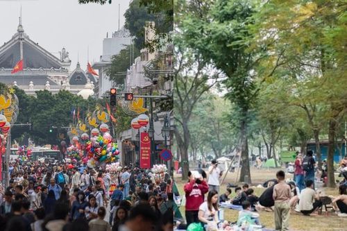 Người dân tấp nập đổ về điểm vui chơi ở Hà Nội dịp Tết Dương lịch