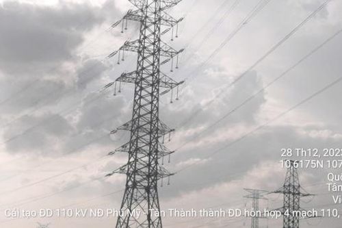 Đóng điện Dự án cải tạo đường dây 110kV nhiệt điện Phú Mỹ - Tân Thành thành đường dây 4 mạch hỗn hợp
