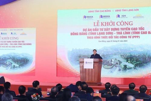 Thủ tướng Phạm Minh Chính dự Lễ khởi công Dự án Cao tốc Đồng Đăng-Trà Lĩnh