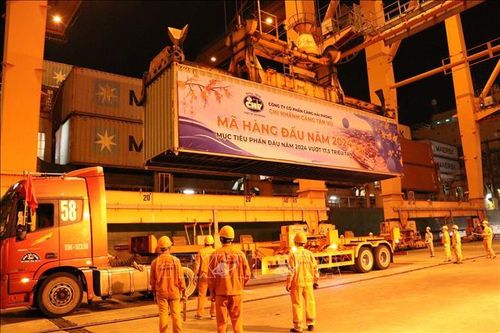 Cảng Hải Phòng đón mã hàng đầu năm 2024