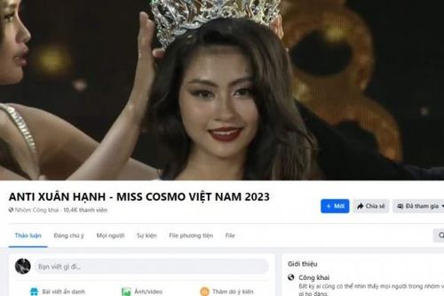 Hoa hậu Bùi Thị Xuân Hạnh bị lập group anti, Fanpage Miss Cosmo Vietnam 2023 bị ném đá