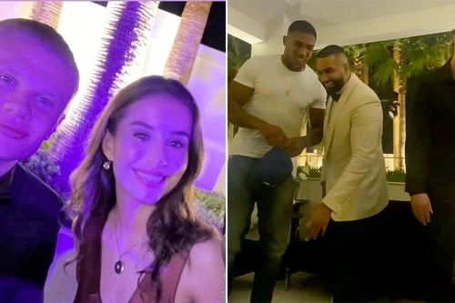 Haaland và bạn gái đón năm mới cùng Joshua