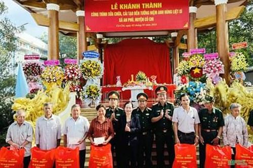 Thành phố Hồ Chí Minh khánh thành công trình trùng tu, sửa chữa Đền tưởng niệm Anh hùng liệt sĩ xã An Phú, huyện Củ Chi