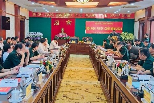 Đảng ủy Quân khu 7 tổ chức hội nghị phiên cuối năm 2023