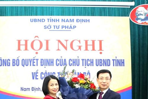 Bà Trần Thị Thúy Hiền được bổ nhiệm Giám đốc Sở Tư pháp tỉnh Nam Định