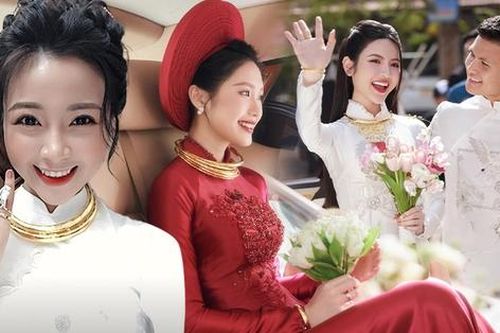 Cô dâu làng bóng đá Việt được tặng vàng ngày cưới hỏi, đoán xem của ai 'nặng' nhất?