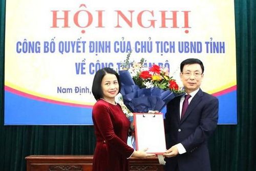 Bổ nhiệm tân nữ Giám đốc Sở Tư pháp tỉnh Nam Định