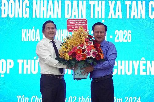 Ông Nguyễn Thanh Lâm được bầu giữ chức Chủ tịch UBND TX. Tân Châu nhiệm kỳ 2021 – 2026