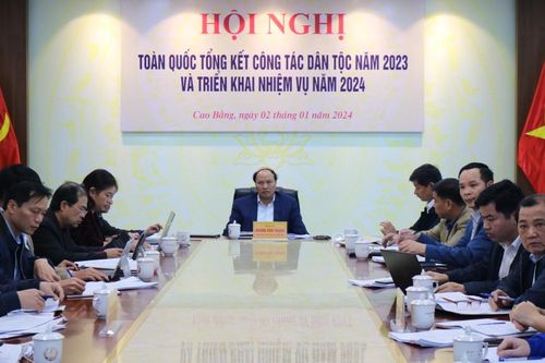 Hội nghị trực tuyến toàn quốc tổng kết công tác dân tộc năm 2023