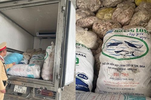 Lái xe chở hơn 1 tấn mỡ lợn ôi thiu tuồn về Hà Nội tiêu thụ